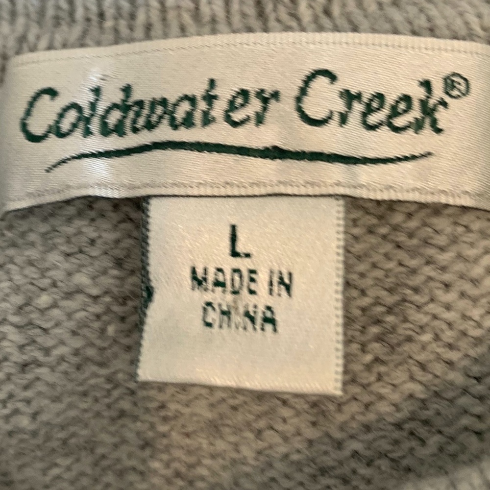 COLDWATER CREEK COWL NECK COTTON & ANGORA SWEATER SIZE LARGE - Picture 4 of 6